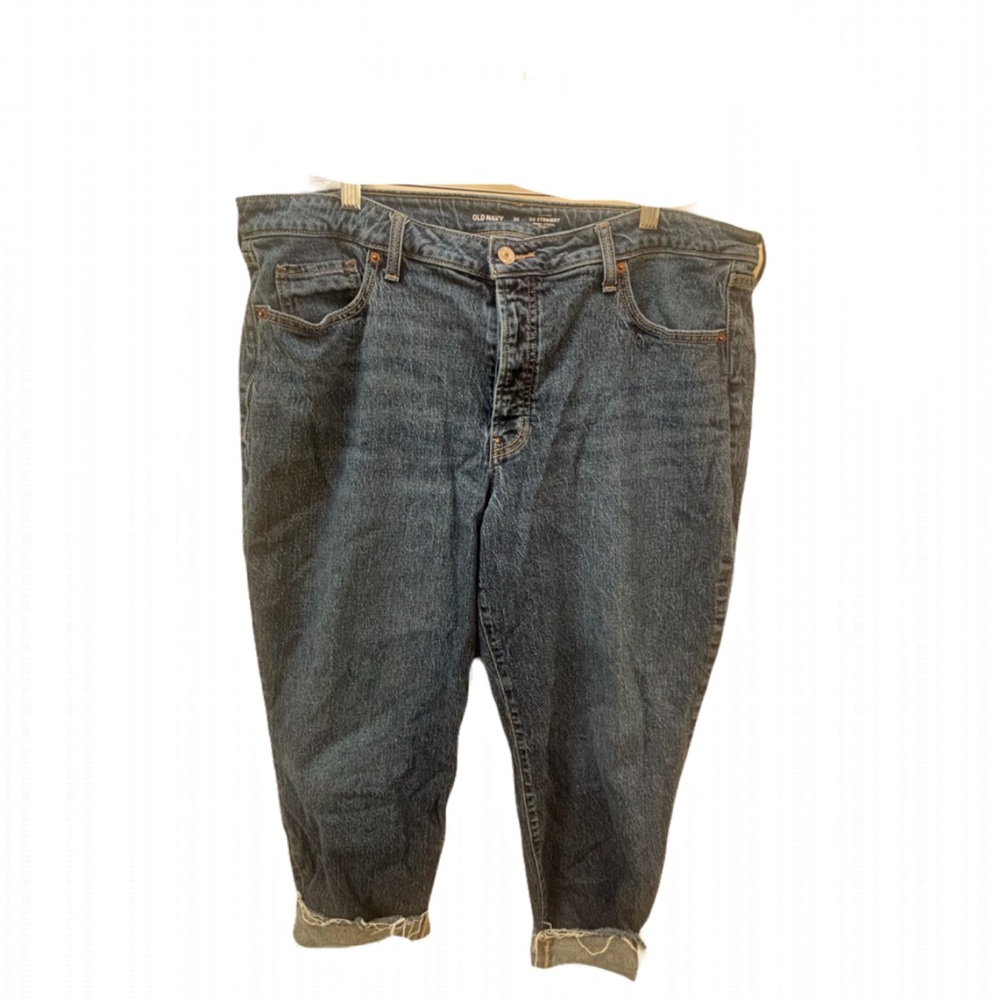 Old Navy OG straight high rise button fly jeans size 20 raw hem